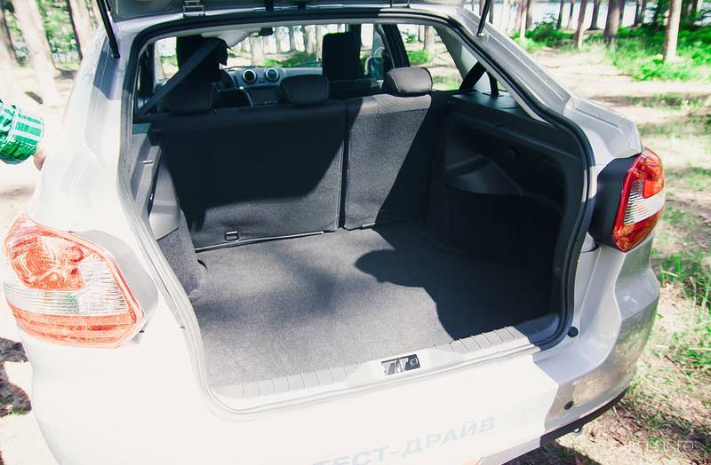 Длина багажника лада гранта со сложенными сиденьями длину