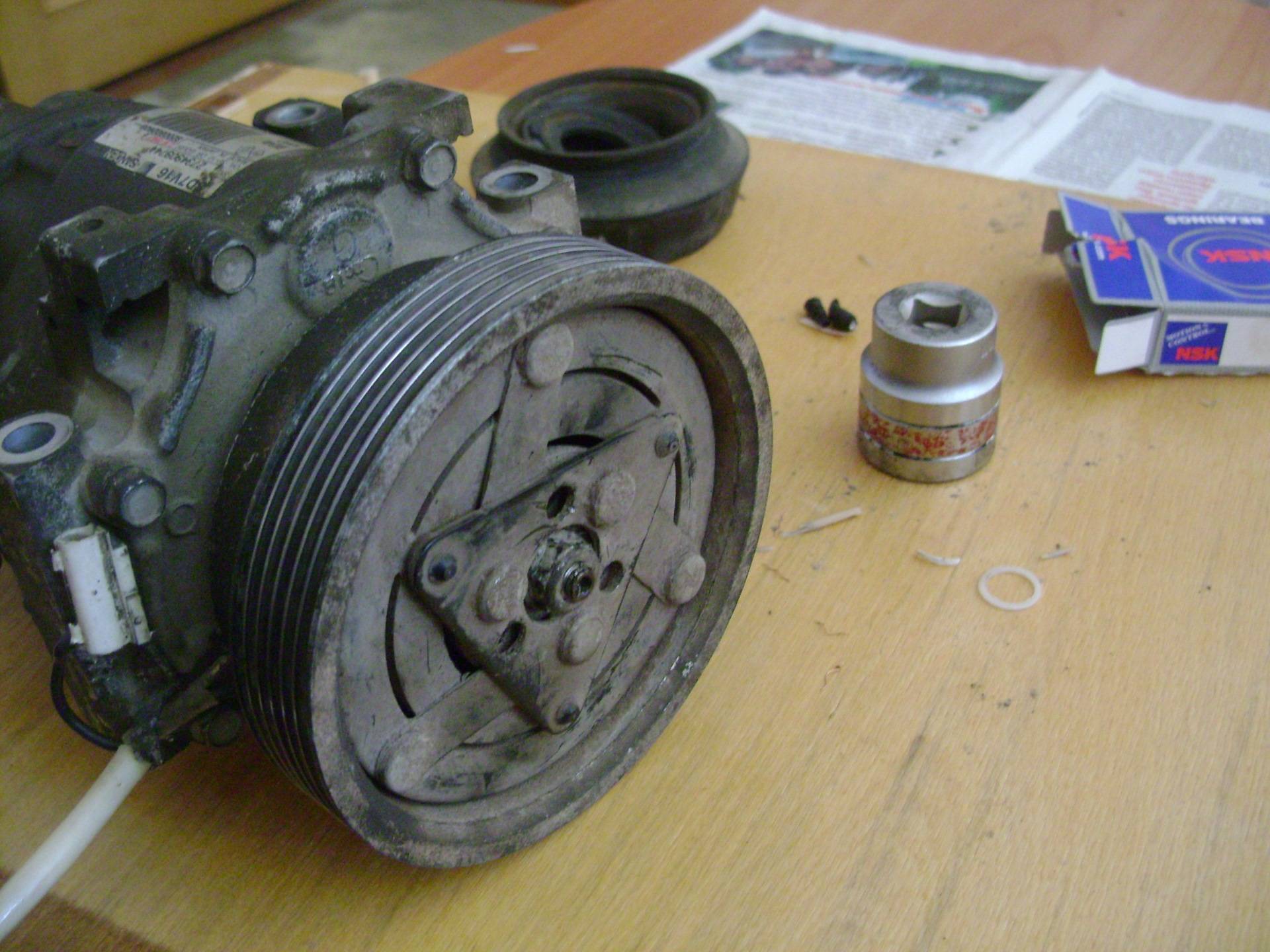 Кондиционер рено логан: ремонт и замена подшипника компрессора кондиционера
