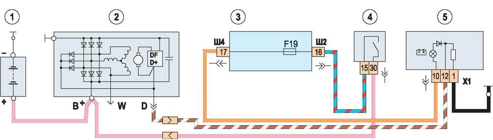 Схема зарядки аккумулятора ваз приора