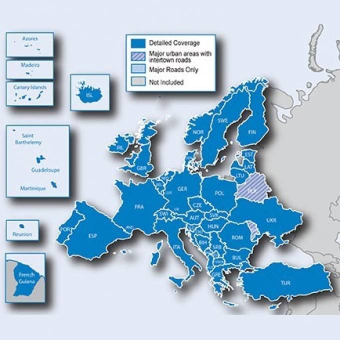 Карты gps навигации восточной и центральной европы