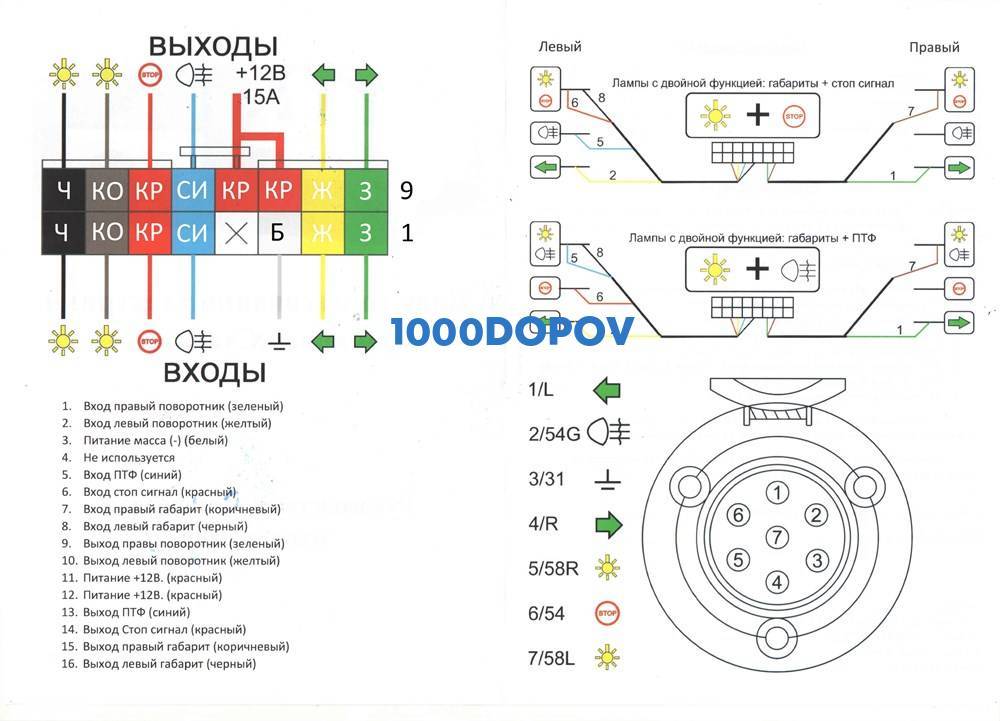 Блок согласования фаркопа схема