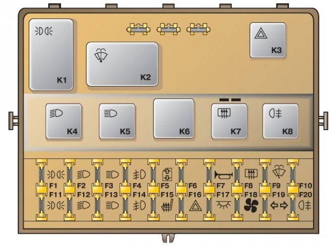 Блок предохранителей ваз 2110 8 клапанов схема