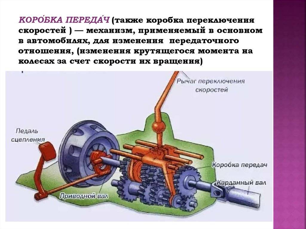 Устройство и принцип работы механической коробки передач