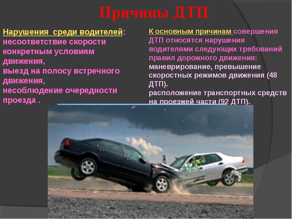 Дтп причины дтп презентация