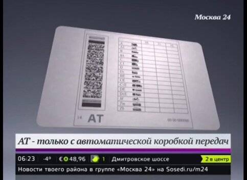 Отображается ли в правах, учился на механике или автомате