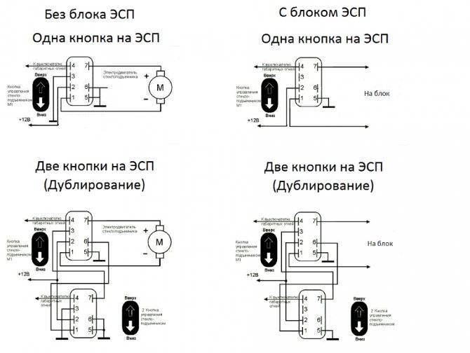 Схема подключения кнопки стеклоподъемника - tokzamer.ru
