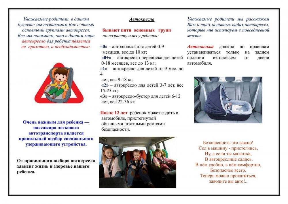 Правила перевозки детей в автомобиле с 2021 года