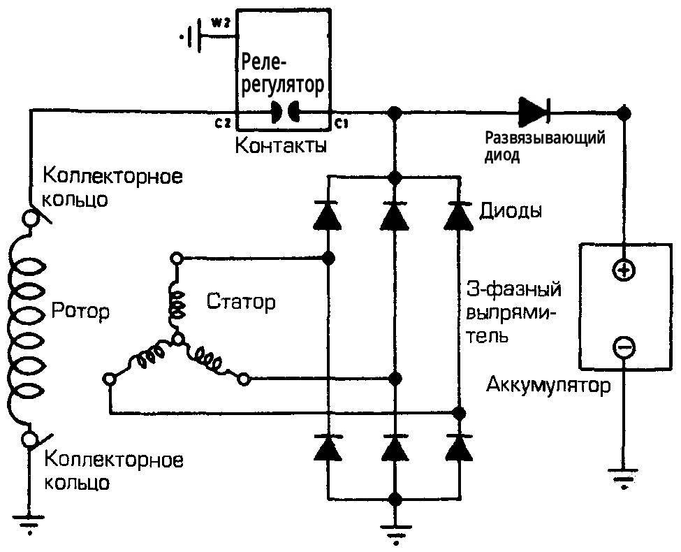 Схема подключения автогенератора 12 вольт